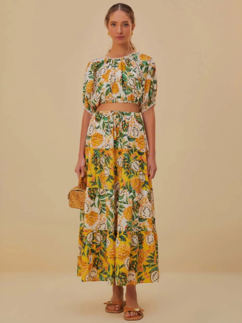 FARM Rio Biriba Mix Maxi Skirt